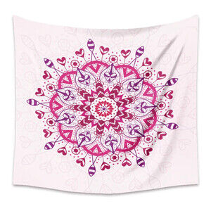 Mandala Tapestry Wall Decor In Pink